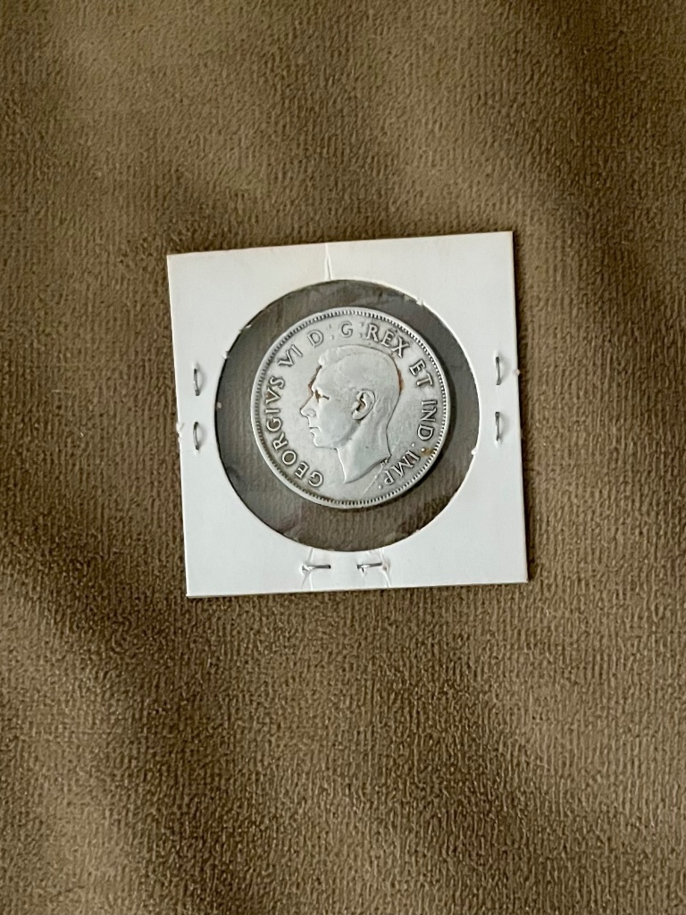 Canadian 50 cent silver coin - 1945